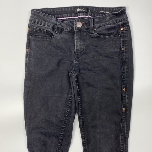 Nanette Lepore Embellished Hamilton Skinny Black Jeans - Picture 2 of 14